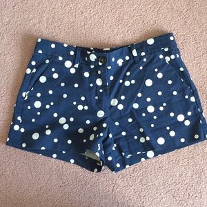 Gap Summer Shorts in Navy and White Polka Dots